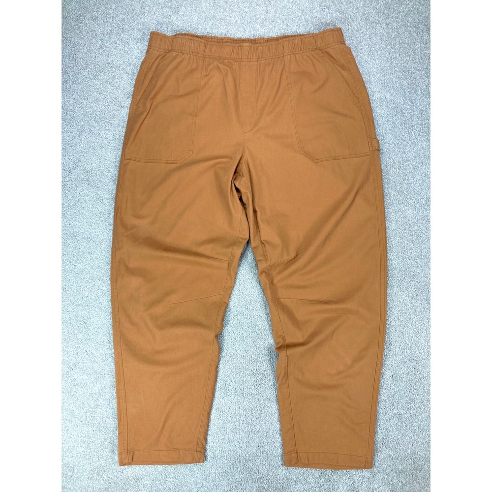Old Navy High-Rise Pull-On Utility Carpenter Pants Women XXL Tall Brown Stretch